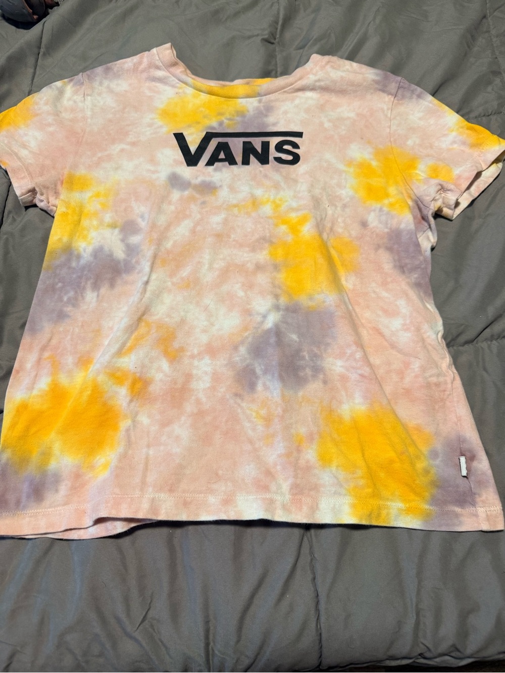 Vans Women’s -Dye Logo Tee - Yellow & Pink